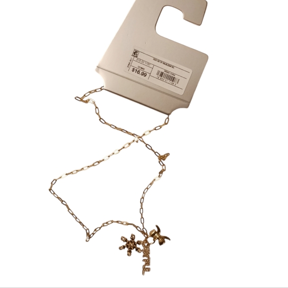 ❄️✨️NWT SUGARFIX BY BAUBLEBAR GOLD SNOWFLAKE NECKLACE/EARRINGS SET✨️❄️ - Picture 4 of 9